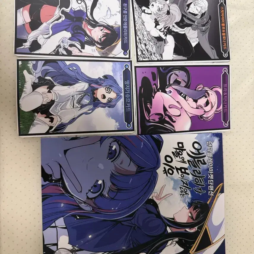 [BUNJANG] Dungeon Fighter Online Leva Erlich Art Book Photocard Bundle Set / 던파 레바 에를리히 회지 동인지 포토카드