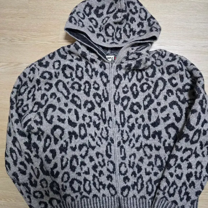 [BUNJANG] Zara SRPLS Leopard Knit Zip-Up Hoodie XL / [XL] 자라 SRPLS 레오파드 니트 후드 집업