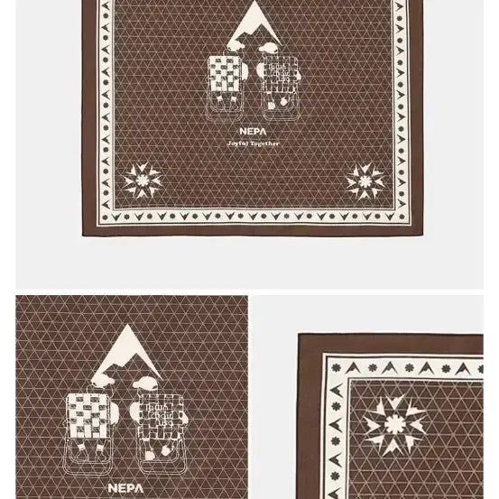 [BUNJANG] NEPA x Lawn Chair Collaboration Bandana Brown / NEPA공용 론체어 콜라보 반다나BROWN  미개봉새상품