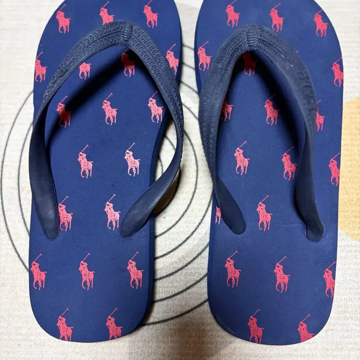[BUNJANG] Polo Ralph Lauren Navy Pony Slippers / 폴로 랄프로렌 네이비 포니 슬리퍼