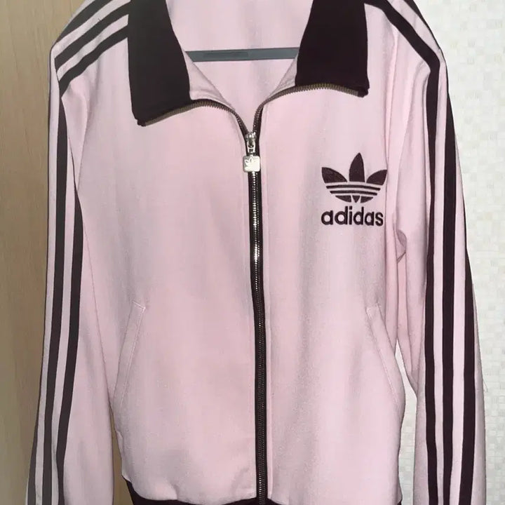 [BUNJANG] Adidas Beckenbauer Pink Brown Track Jacket L / 아디다스 베켄바우어 핑크 브라운 져지 L
