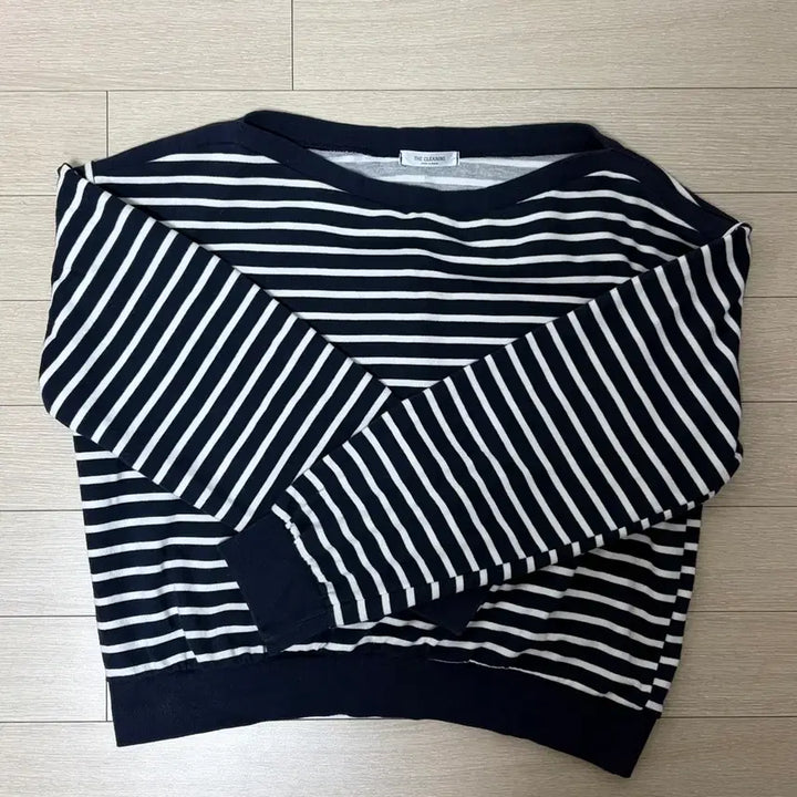 [BUNJANG] Striped Sweatshirt Navy / 단가라 맨투맨 네이비