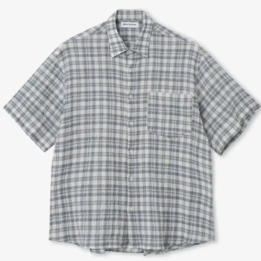 [BUNJANG] Milo Archive Check Half Shirt / [L] 밀로 아카이브 체크 하프 셔츠
