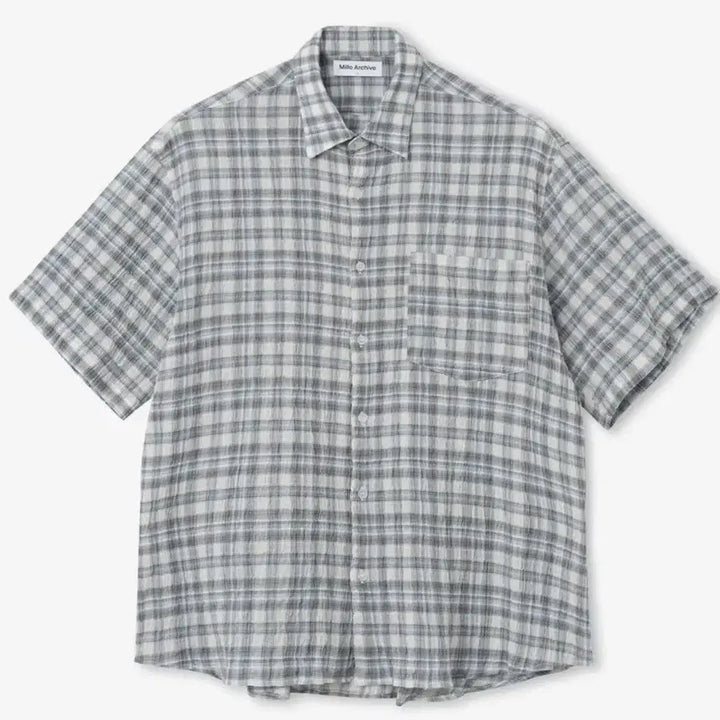 [BUNJANG] Milo Archive Check Half Shirt / [L] 밀로 아카이브 체크 하프 셔츠