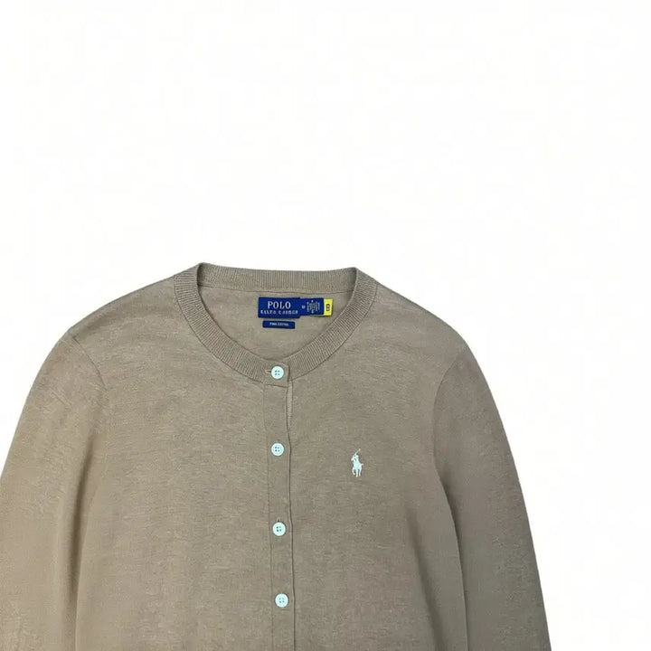 [BUNJANG] Polo Ralph Lauren Pima Cotton Cardigan Beige M / 폴로랄프로렌 피마코튼 가디건