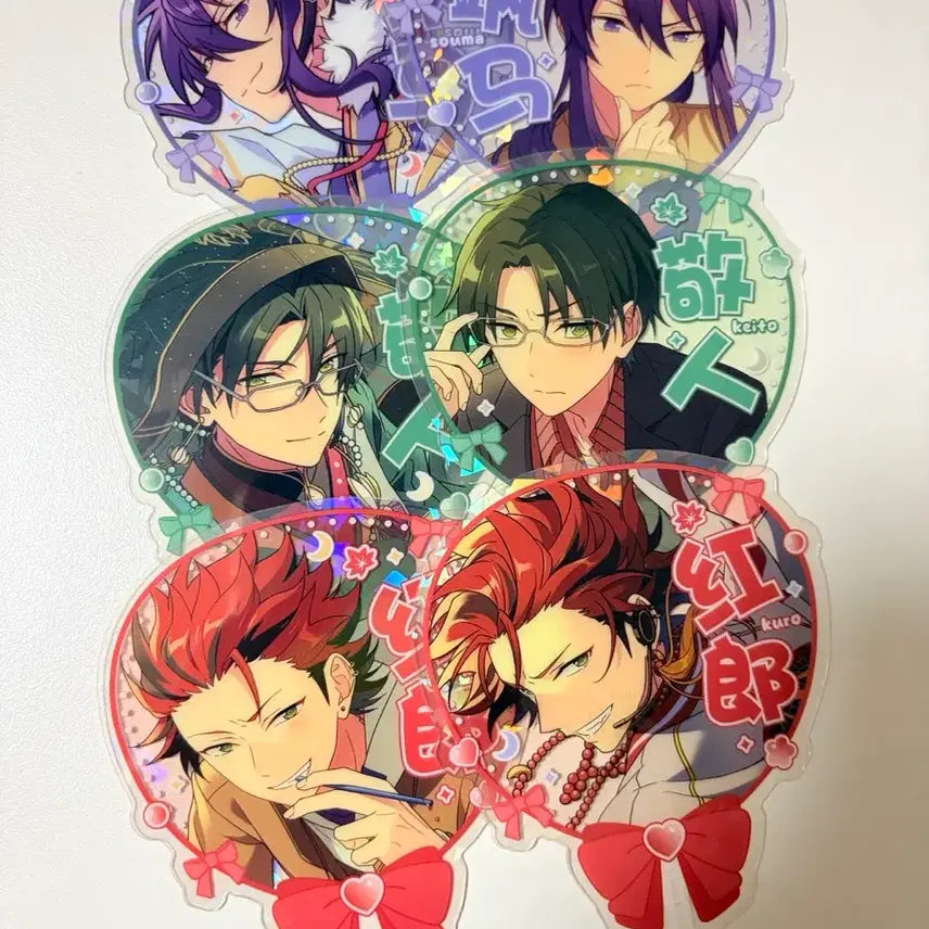 [BUNJANG] Ensemble Stars! Red Moon (Kougetsu) Bundle Set Clear Cards Soma, Keito, Kuro / 일괄)앙스타 홍월 오시 클리어 카드 클카 소마 케이토 쿠로