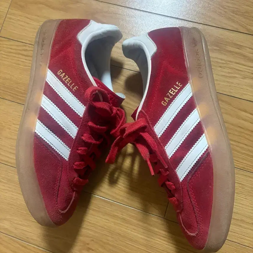 [BUNJANG] Adidas Gazelle Suede Red Sneakers / 아디다스 가젤 스웨이드 레드 운동화