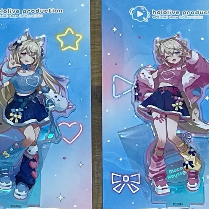 [BUNJANG] Hololive Fuwamoco Abyssgard Acrylic Stand Set (Harajuku Pop-up Exclusive) / 후와모코 아크릴 스탠드 세트 (홀로라이브 하라주쿠 팝업 한정