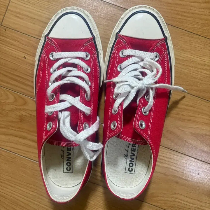 [BUNJANG] Converse Chuck Taylor 70s Red Low Top Sneakers / 컨버스 척테일러 70s 레드 로우