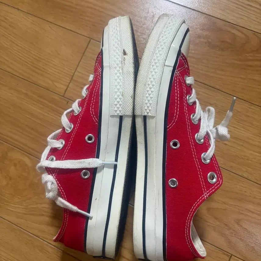 [BUNJANG] Converse Chuck Taylor 70s Red Low Top Sneakers / 컨버스 척테일러 70s 레드 로우