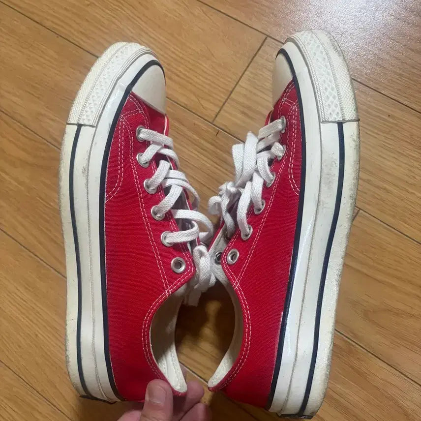 [BUNJANG] Converse Chuck Taylor 70s Red Low Top Sneakers / 컨버스 척테일러 70s 레드 로우