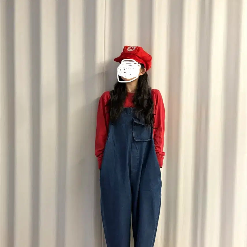 [BUNJANG] Mario Overalls Costume Rental for Graduation Photos / [최저가] 마리오대여 멜빵대여 졸사대여