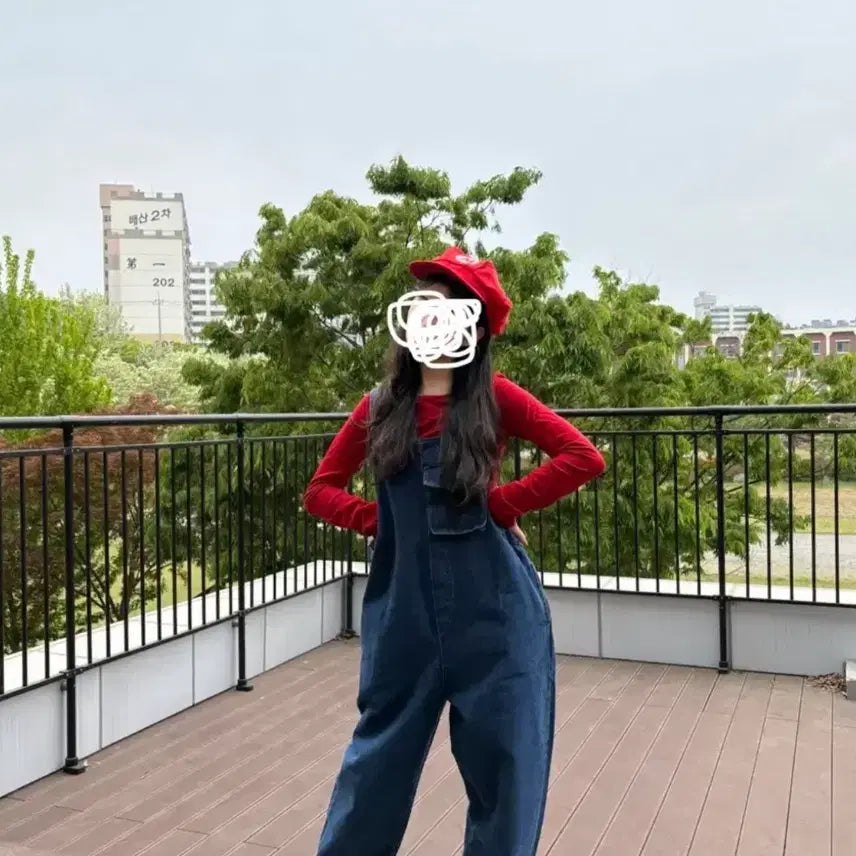[BUNJANG] Mario Overalls Costume Rental for Graduation Photos / [최저가] 마리오대여 멜빵대여 졸사대여