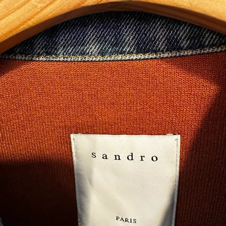 [BUNJANG] Sandro Genuine Denim Collar Cardigan / 산드로 정품 데님카라 가디건