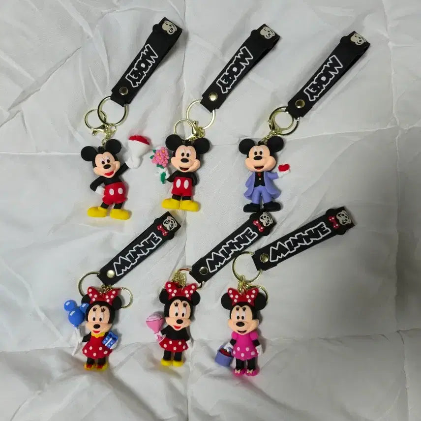 [BUNJANG] Mickey &amp; Minnie Mouse Keyring Collection Bag Charm Set / 미키미니 미키마우스 키링 열쇠고리 키링모음 가방걸이 미키