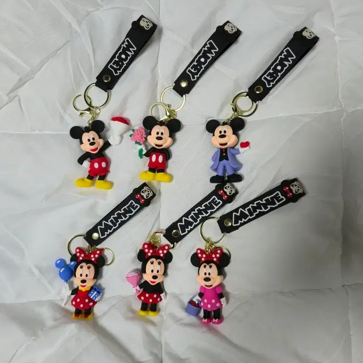 [BUNJANG] Mickey &amp; Minnie Mouse Keyring Collection Bag Charm Set / 미키미니 미키마우스 키링 열쇠고리 키링모음 가방걸이 미키
