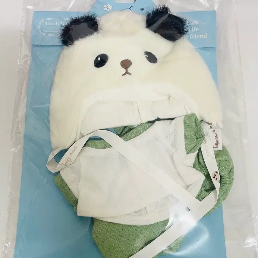 [BUNJANG] Teddy Tales Bamboo Panda Overalls Set - Size S / 테디테일즈 밤부 판다 멜빵의상 S사이즈