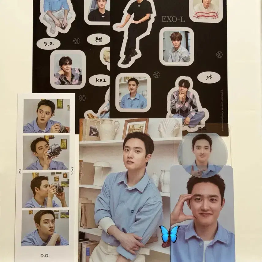 [BUNJANG] EXO Membership Kit D.O. (Kyungsoo) Photocard, Sticker, Four-Cut Photo, Postcard, Bookmark Bundle Set / 엑소 멤버십 키트 디오 경수 포카 스티커 네컷 엽서 북마크 일괄