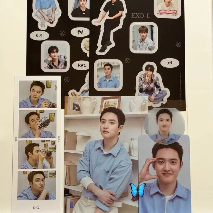[BUNJANG] EXO Membership Kit D.O. (Kyungsoo) Photocard, Sticker, Four-Cut Photo, Postcard, Bookmark Bundle Set / 엑소 멤버십 키트 디오 경수 포카 스티커 네컷 엽서 북마크 일괄