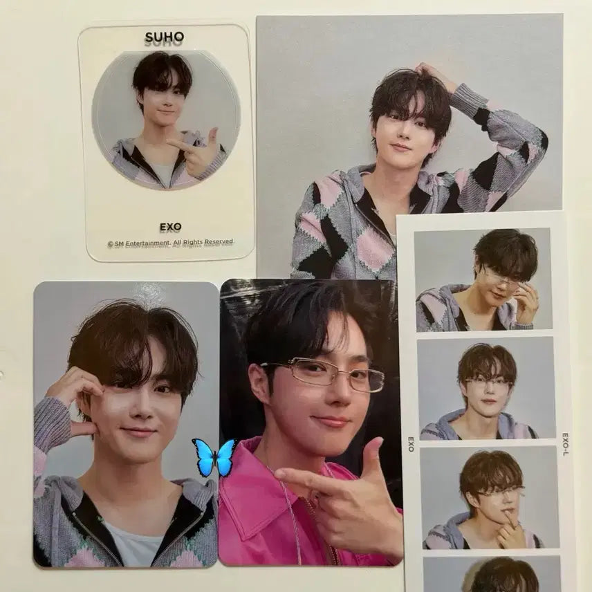 [BUNJANG] EXO Membership Kit SUHO Photocard, Photo Set, Postcard, Bookmark Bundle Set / 엑소 멤버십 키트 수호 포카 네컷 엽서 북마크 일괄