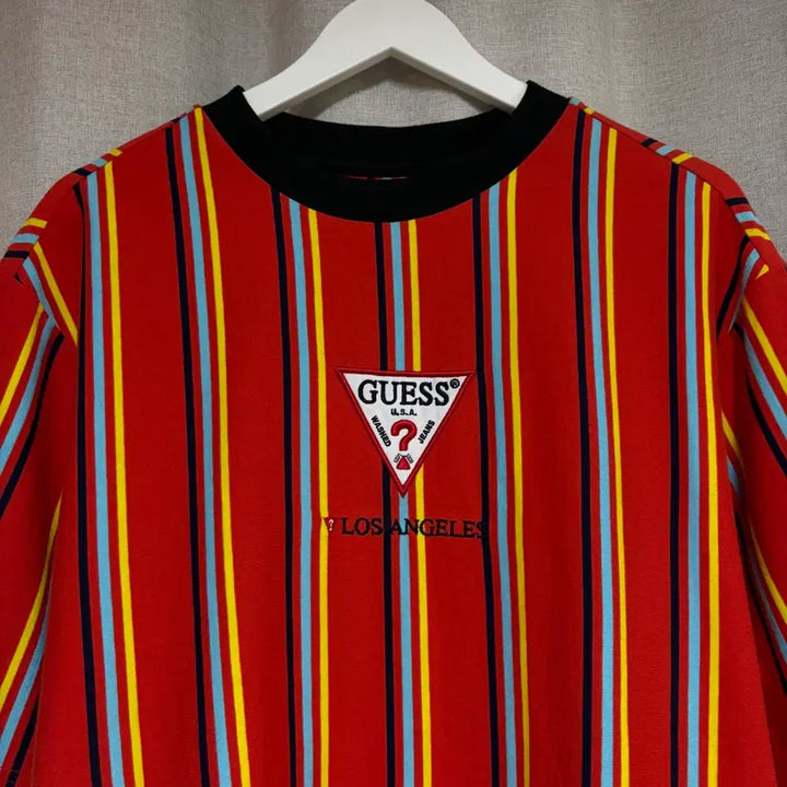 [BUNJANG] Guess Striped Short Sleeve T-Shirt (M) / 게스 GUESS 스트라이프 반팔티 (M)