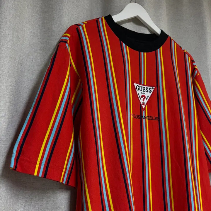 [BUNJANG] Guess Striped Short Sleeve T-Shirt (M) / 게스 GUESS 스트라이프 반팔티 (M)