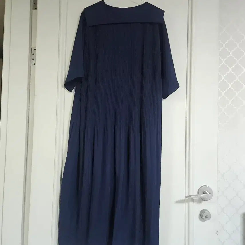 [BUNJANG] Navy Long Sailor Collar Dress / 네이비 롱 원피스 세일러 칼라