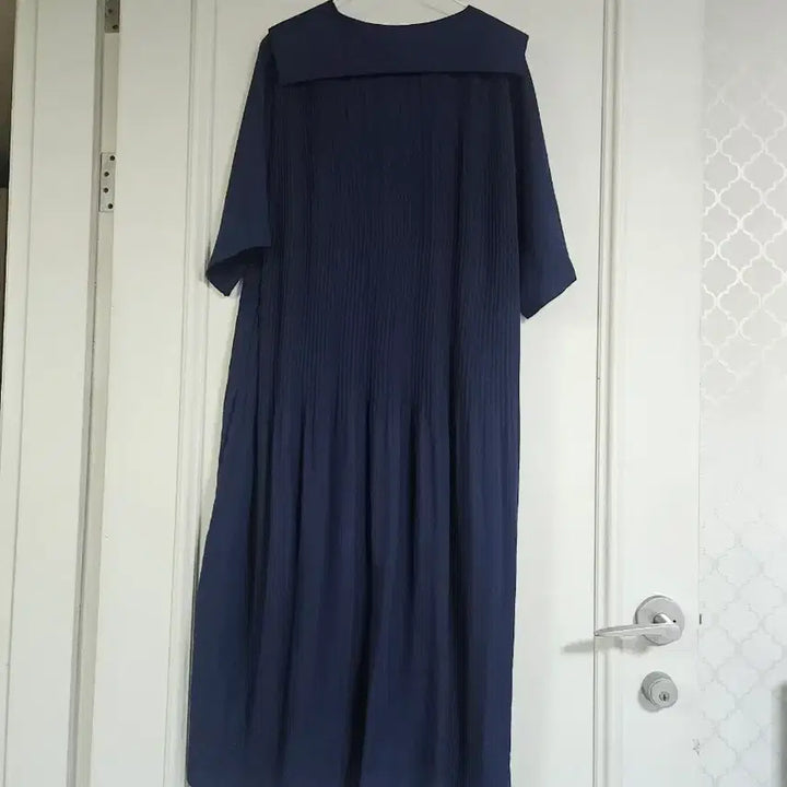 [BUNJANG] Navy Long Sailor Collar Dress / 네이비 롱 원피스 세일러 칼라