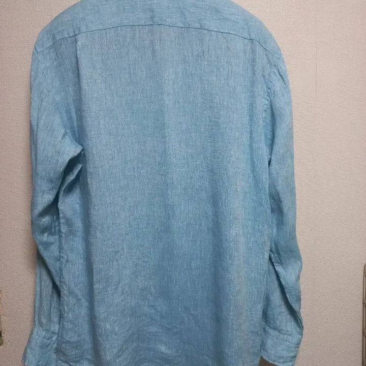[BUNJANG] Uniqlo Linen Shirt XL Sky Blue / 유니클로 린넨 셔츠 XL 하늘색