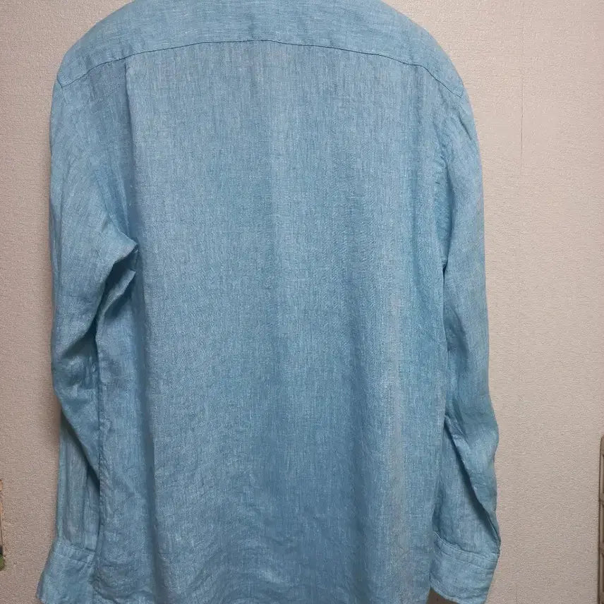 [BUNJANG] Uniqlo Linen Shirt XL Sky Blue / 유니클로 린넨 셔츠 XL 하늘색