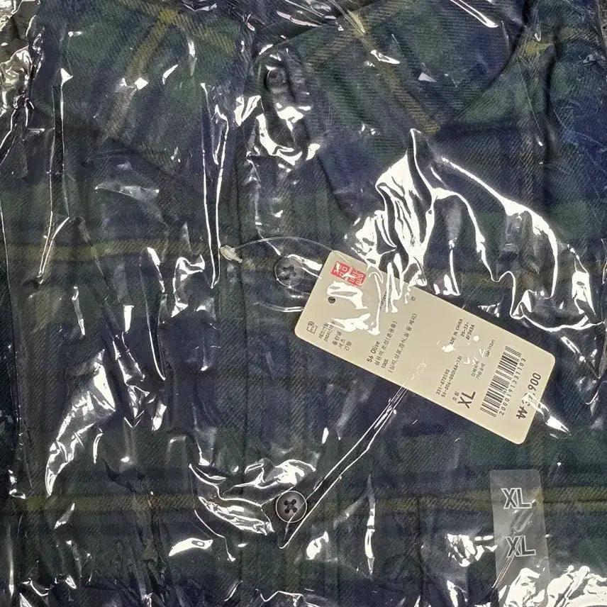 [BUNJANG] Uniqlo Check Flannel Shirt XL Olive / 유니클로 체크 플란넬 셔츠 XL 올리브 미개봉
