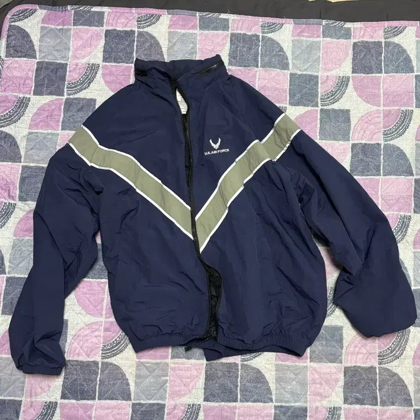 [BUNJANG] U.S. Air Force Navy Windbreaker IPFU Jacket / 미공군 U.S.AIR.FORCE 네이비 바람막이 IPFU