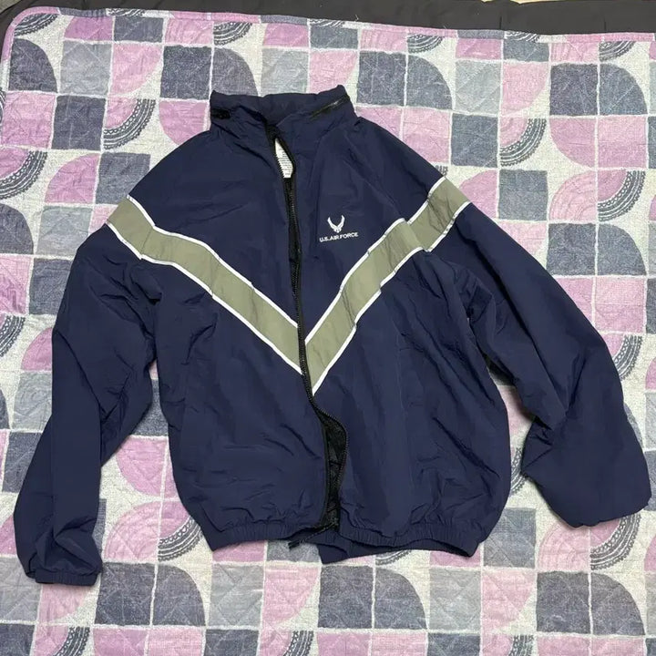 [BUNJANG] U.S. Air Force Navy Windbreaker IPFU Jacket / 미공군 U.S.AIR.FORCE 네이비 바람막이 IPFU