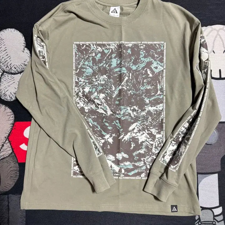 [BUNJANG] Nike NRG ACG Cave Long Sleeve T-Shirt - Light Army / 나이키 NRG ACG 케이브 롱슬리브 티셔츠 라이트 아미 - 아시아