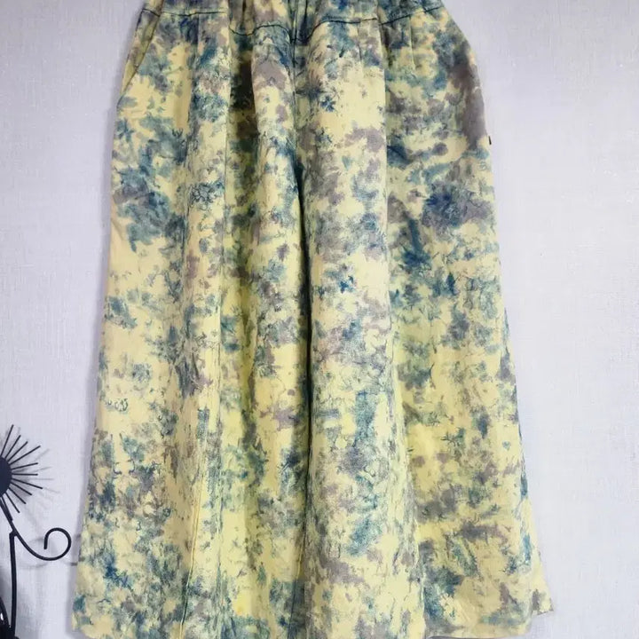 [BUNJANG] Linen Natural Dye Wide Pants / 새것)린넨 밴딩 천연염색 통팬츠88까지
