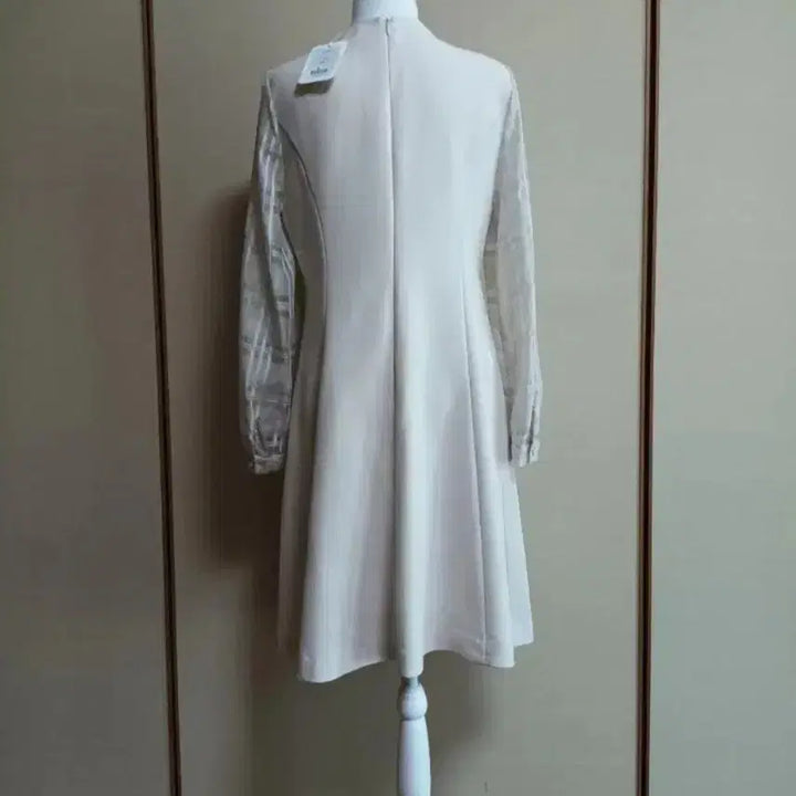 [BUNJANG] J.J. JIGOTT Long Dress Ivory See-through Sleeve / 새상품)JJ지고트 롱 원피스