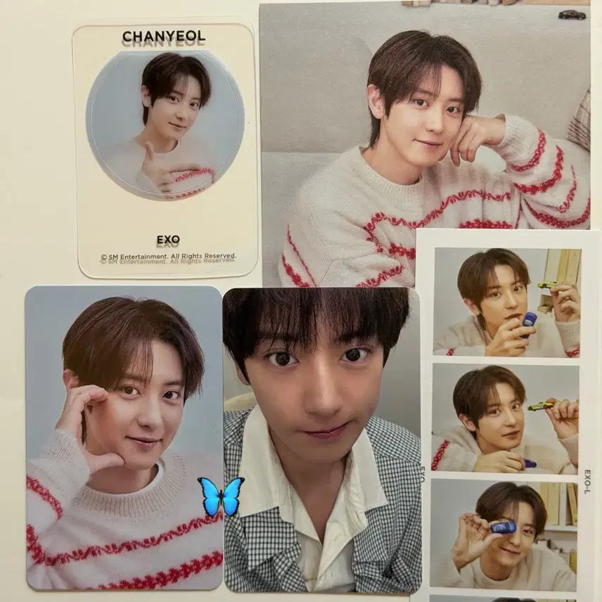 [BUNJANG] EXO Membership Kit Chanyeol Photocard, 4-Cut Photo, Postcard, Bookmark Bundle Set / 엑소 멤버십 키트 찬열 포카 네컷 엽서 북마크 일괄