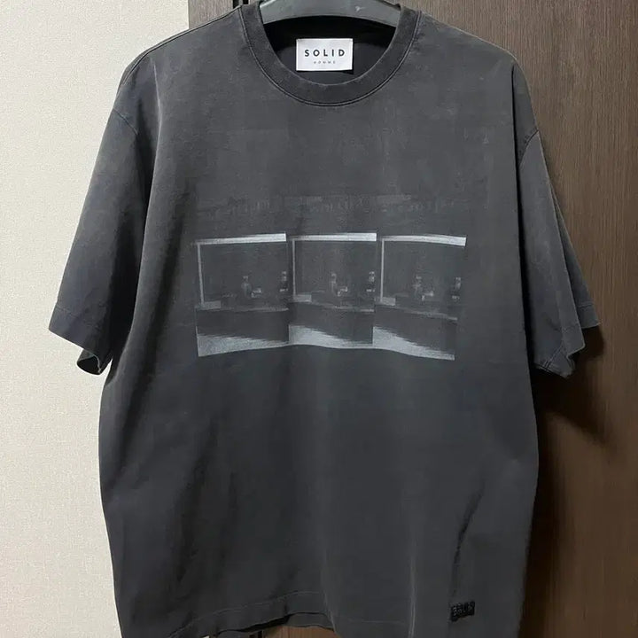 [BUNJANG] Solid Homme Charcoal Garment Dyed Printing T-shirt / 솔리드옴므 차콜 가먼트다잉 프린팅 티셔츠 판매~~~!!!