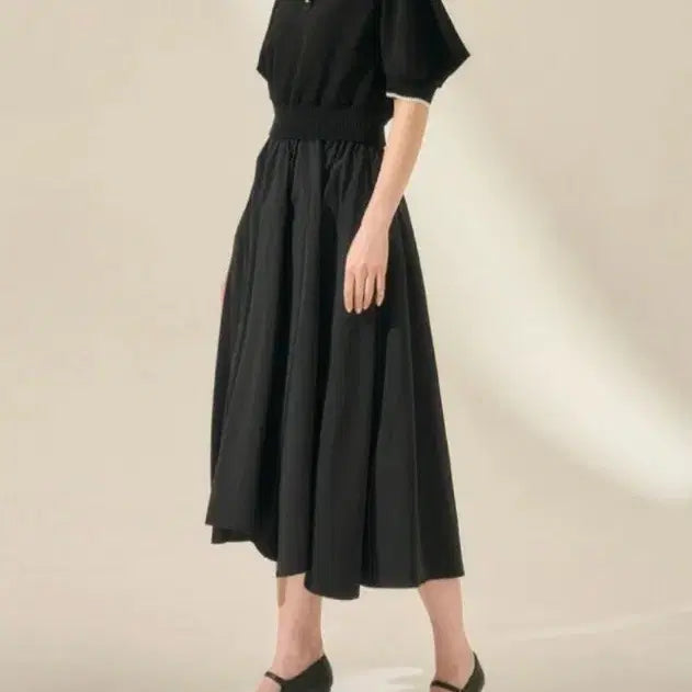 [BUNJANG] Mine Layered Dress / 23년 한섬 마인 니트 탑 레이어 드레스 - 최종가