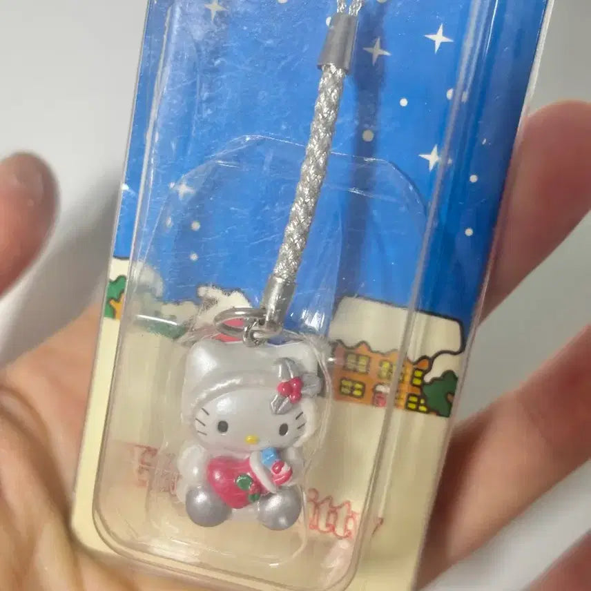 [BUNJANG] Vintage Hello Kitty Christmas Rare Strap / 고전 헬로키티 키티스트랩 고전키티 크리스마스 희귀