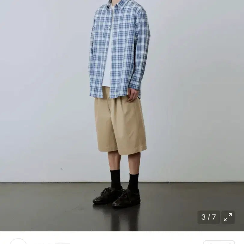 [BUNJANG] Le Hali Seersucker Summer Check Shirt XL / 시어서커 썸머 체크 셔츠 XL