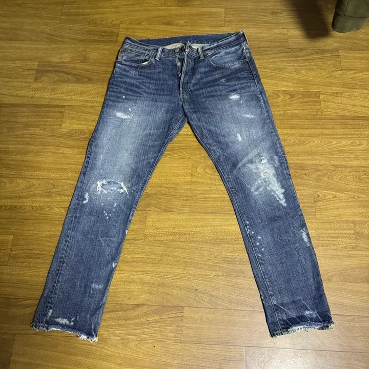 [BUNJANG] Polo Sullivan Slim Fit Distressed Denim Jeans / 폴로 설리번 슬림 데미지 데님 허리43cm 총장98cm 밑단18cm