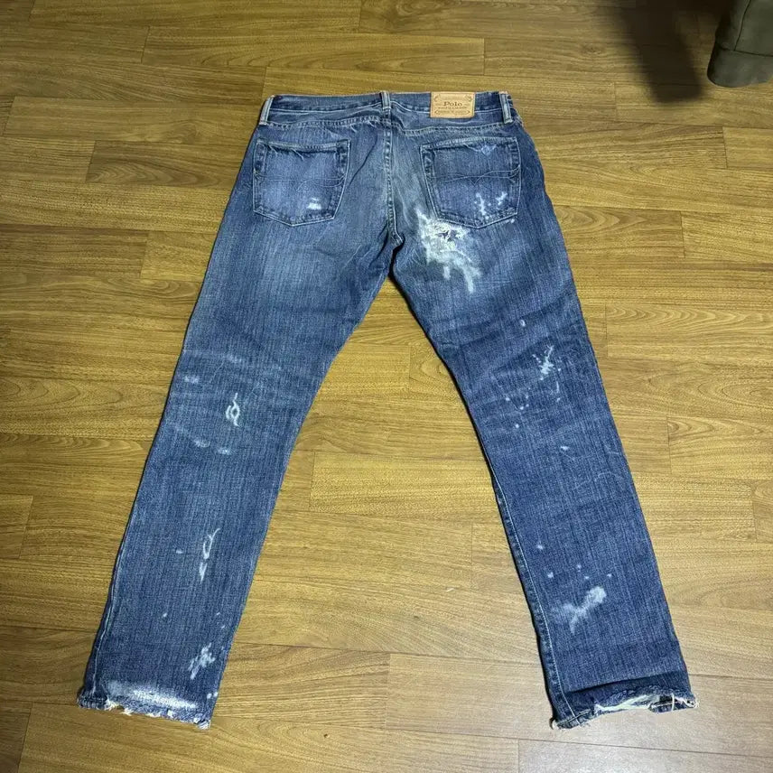 [BUNJANG] Polo Sullivan Slim Fit Distressed Denim Jeans / 폴로 설리번 슬림 데미지 데님 허리43cm 총장98cm 밑단18cm