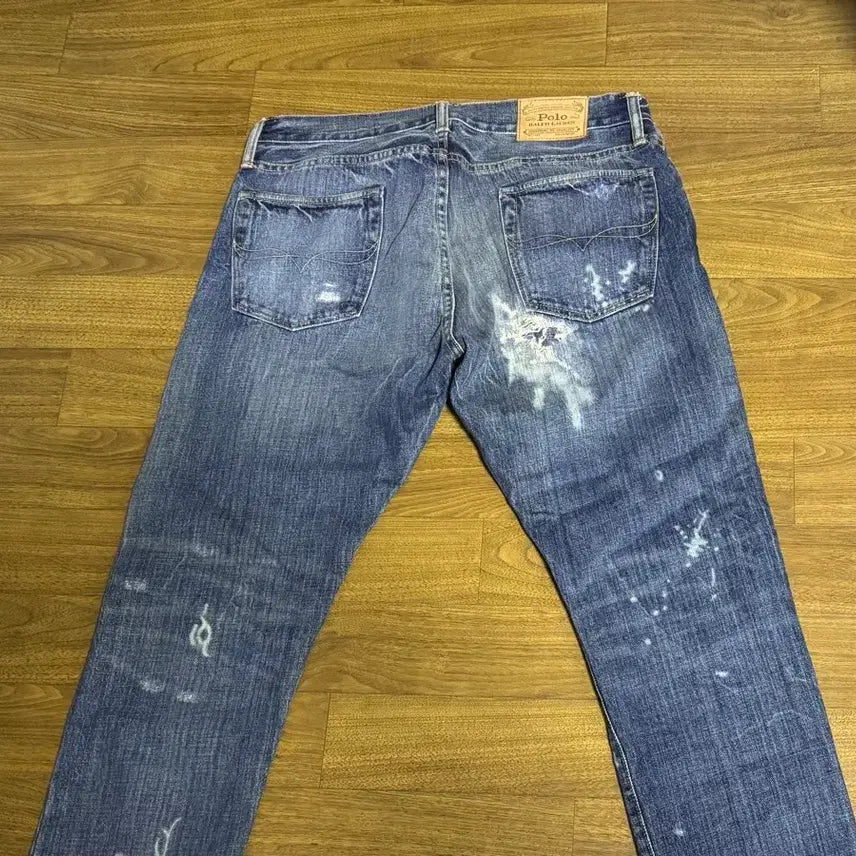 [BUNJANG] Polo Sullivan Slim Fit Distressed Denim Jeans / 폴로 설리번 슬림 데미지 데님 허리43cm 총장98cm 밑단18cm