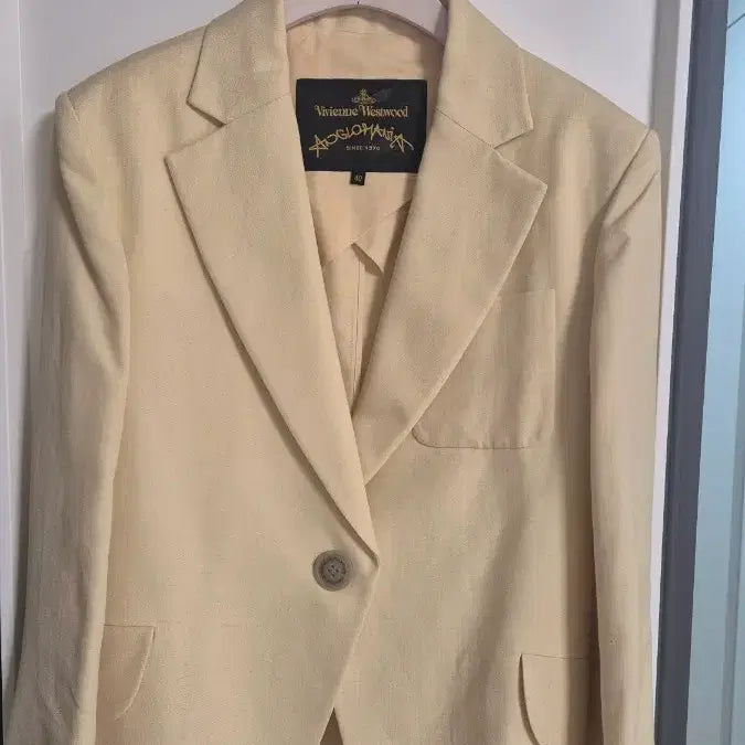 [BUNJANG] Vivienne Westwood Jacket Cream Yellow / 비비안웨스트우드 자켓