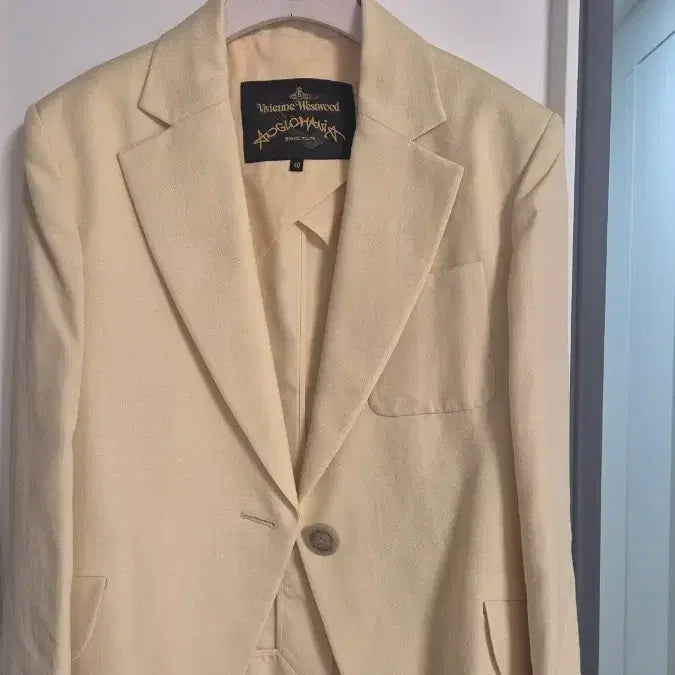 [BUNJANG] Vivienne Westwood Jacket Cream Yellow / 비비안웨스트우드 자켓