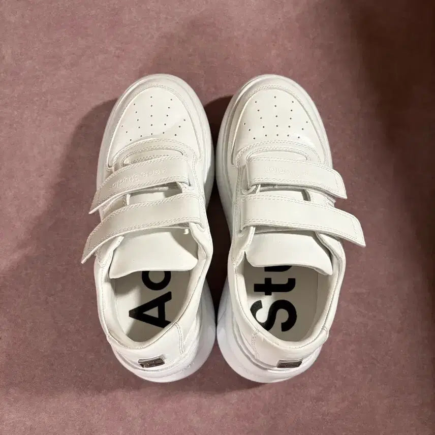 [BUNJANG] Acne Studios White Velcro Platform Sneakers / 아크네 스튜디오 화이트 벨크로 스니커즈