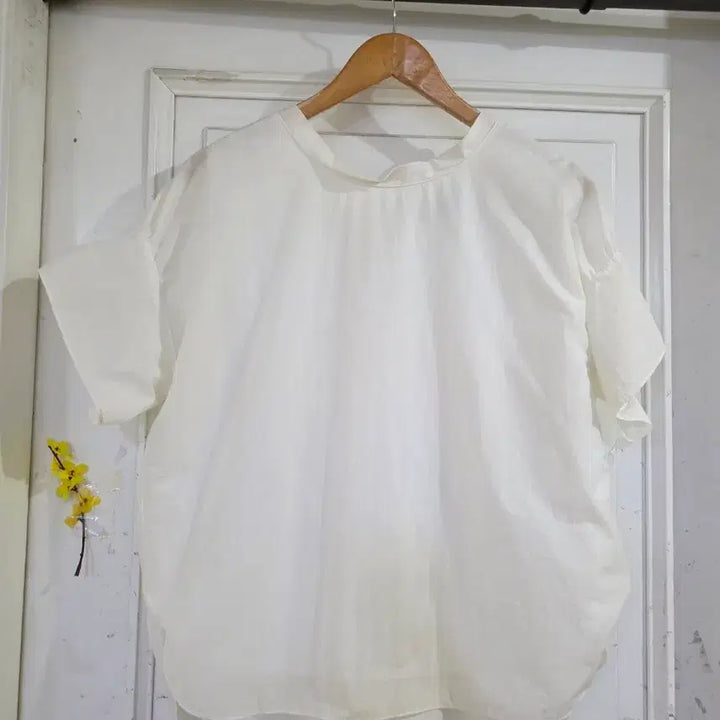 [BUNJANG] Linen Blend Blouse / 여름  고급스런  디자인이쁜 안감있는  바스락 블라우스  가슴단면