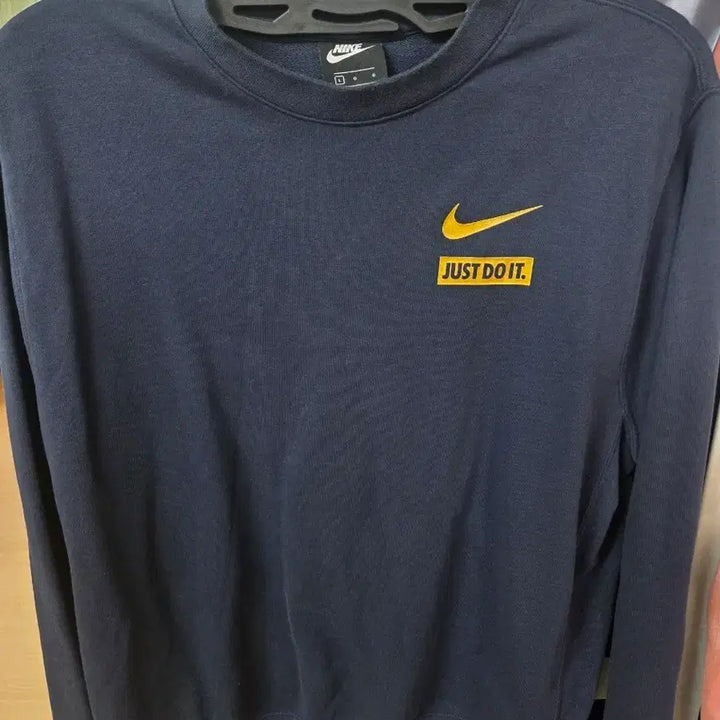 [BUNJANG] Nike Just Do It Swoosh Logo Sweatshirt L Navy / [희귀템_정품]나이키 맨투맨 네이비 저스트 두잇 스우시 로고L