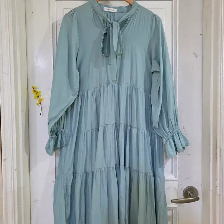 [BUNJANG] Elegant Silk-Like Long Dress with Summer Design / 봄 여름 디자인이쁜 고급스런 실크같은 롱원피스  가슴단면53